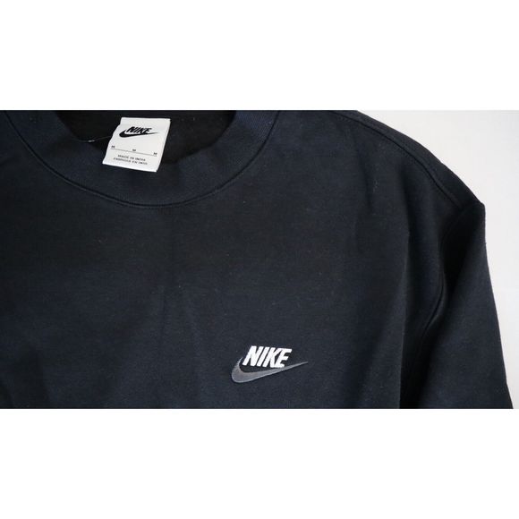 Nike BV2662 015 Men's Sz M Black Sportswear Club Fleece Crewneck Sweatshirt - Picture 6 of 7